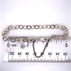 James Avery Sterling Silver Forged Link Charm Bracelet